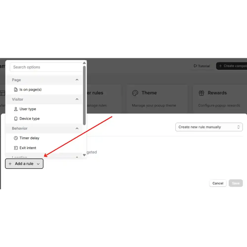 Smart targeting rules for your popup
